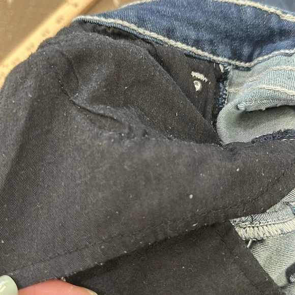 Miss Me Distressed Signature Boot Jean JM1232B Size 31 Inseam 34 Color MK 323 - Picture 17 of 17